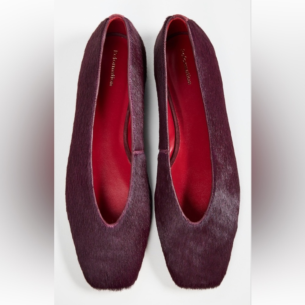 Reformation Prudence Ballet Flats - Ruby Haircalf